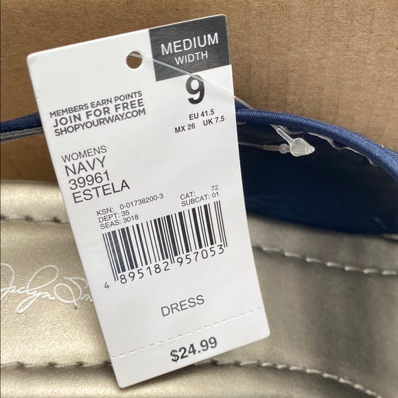 Jaclyn Smith Comfy Midnight Blue Sandals with Cage Design - Picture 2 of 8